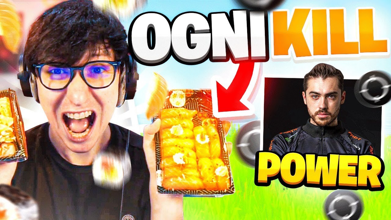 MANGIO SUSHI OGNI KILL di POW3R su FORTNITE! FORTNITE ITA