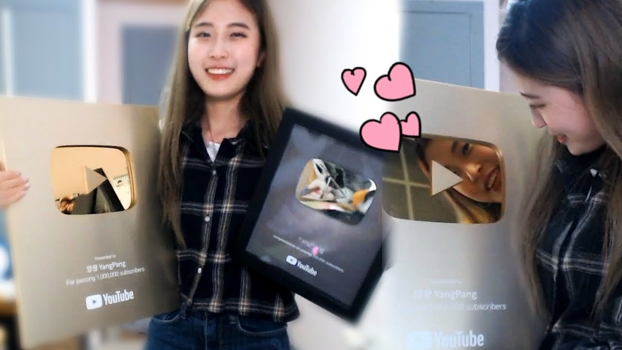구독자 100만 선물 *골드버튼* 너무 이쁘다.. 여러분들 감사합니다ㅠㅠㅠㅠ (++보너스 트랙 있음)