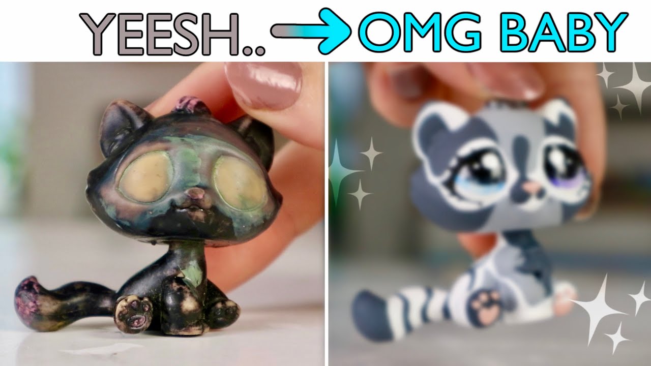 LPS Crusty to Clean Makeover #2 😬 Bon Bon Cat