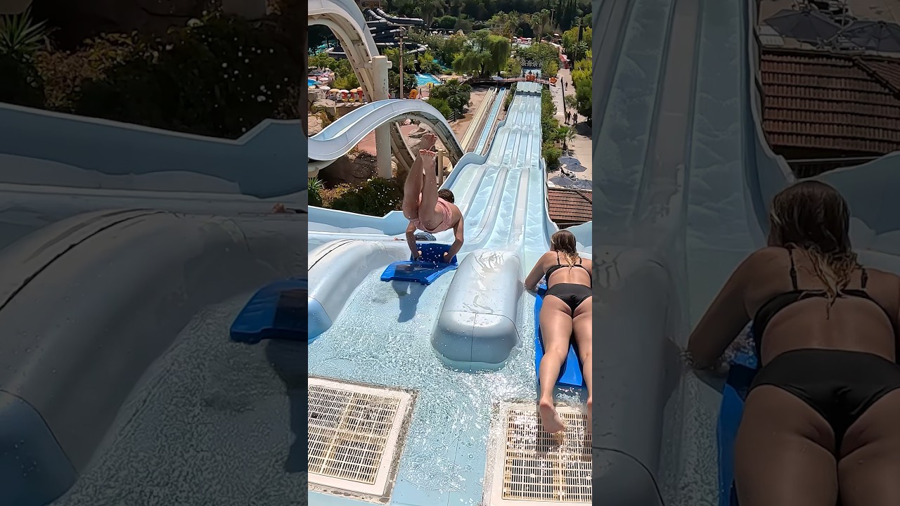 Pow Race at Aqua Fantasy (Proracer Slide)💦 #waterpark #aquapark #waterslides