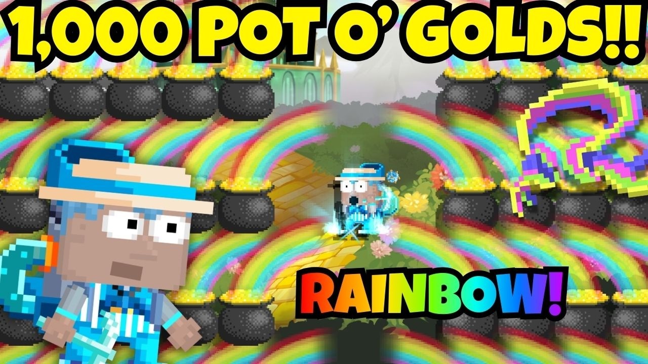 Гача на 1000 горшочков золота!! 🌈 Радужный шелковый шарф? | GrowTopia День Святого Патрика 2026