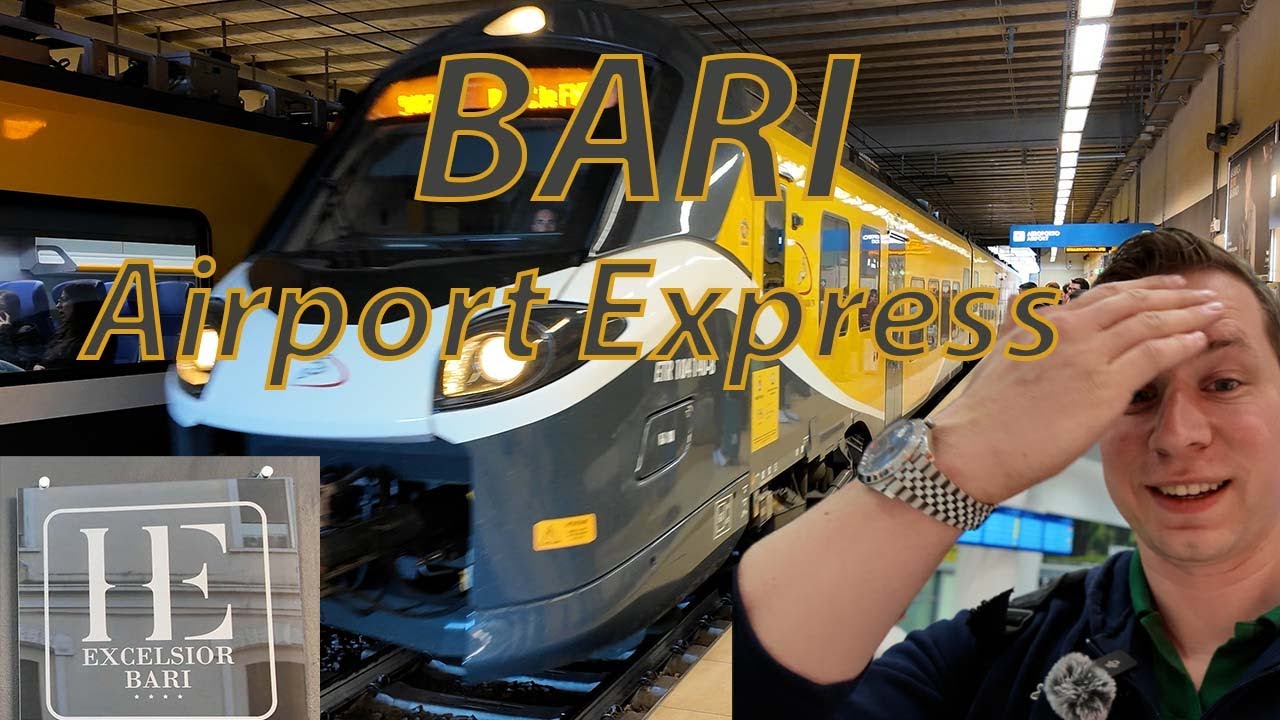 Bari Airport Express nach Bari Hauptbahnhof + mein 4-Sterne Hotelzimmer 🚅🙂👍