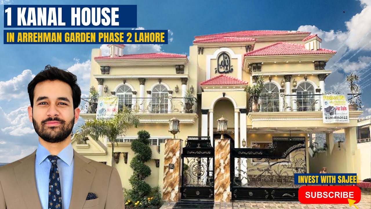 1 Kanal Corner Designer House on Main 100 Feet Road at AL-REHMAN GARDEN PHASE 2