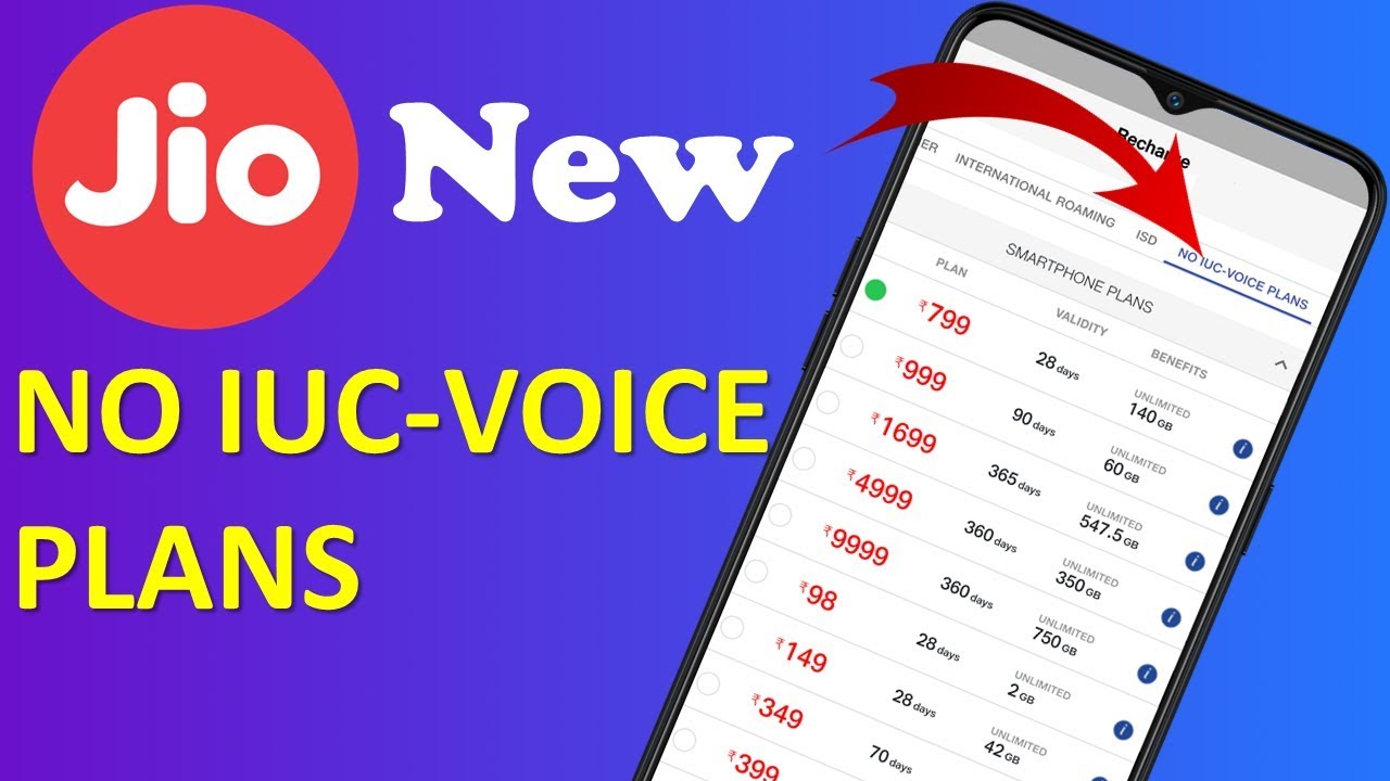 Jio New NO IUC-VOICE Plans Details 💥