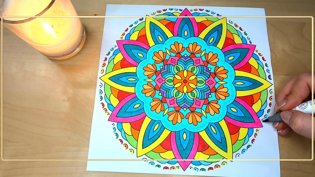 🌈 Unwind With Me | Dreamlike Mandala Coloring #mandala #relaxingvideo #growyourchannel