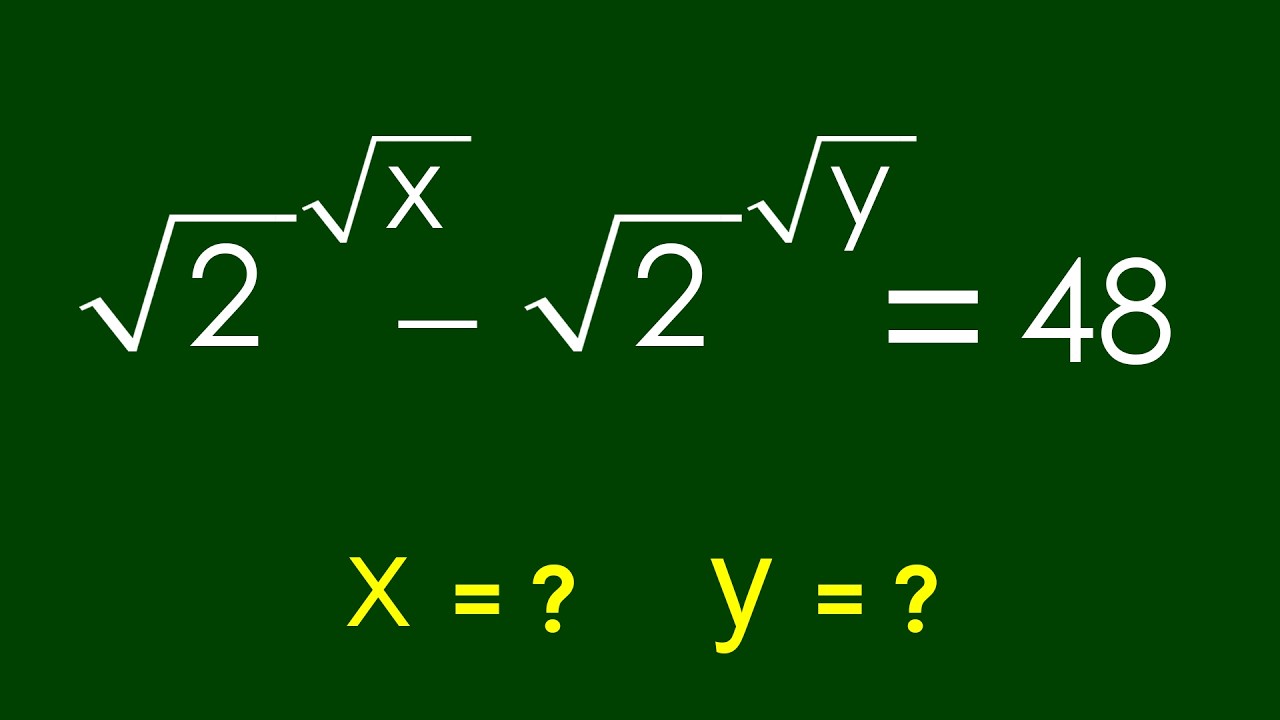 A Nice Algebra Problem | Math Olympiad x=? y=?