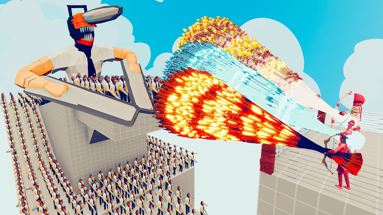 100x CHAINSAWMAN + 2x GIANT vs 3x EVERY GOD Totally Accurate Battle Simulator TABS