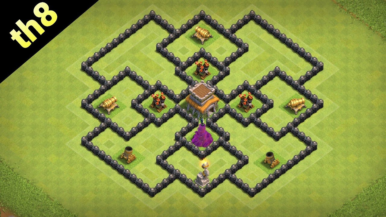 🗡New Town Hall 8 Hybrid / Trophy Base (TH8) Town Hall 8/ Farming /War / Clash Of Clans / Gaming #7