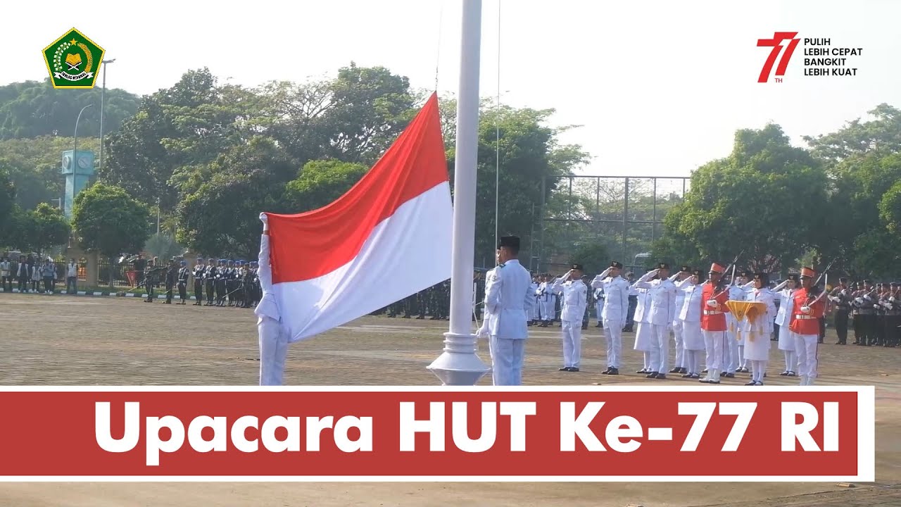Upacara HUT Ke-77 RI di Pemprov Banten, Kakanwil Kemenag Banten Nanang Fatchurochman pimpin doa