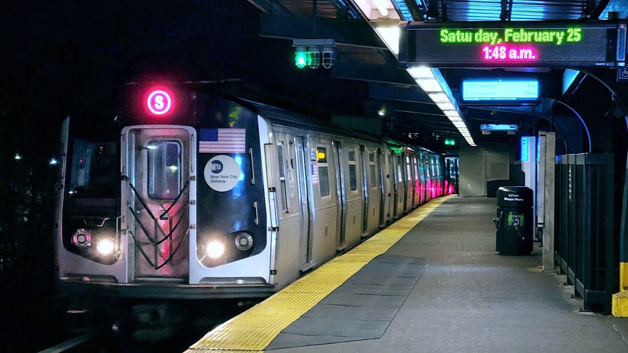 NYC Subway: 4-car R160A making signal testing on Franklin Avenue Shuttle