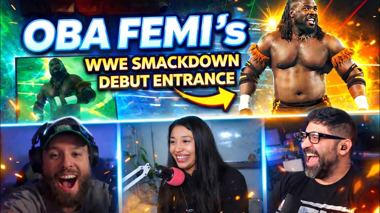 Реакция стримеров на дебют Оба Феми на WWE Smackdown! Выход Оба Феми на Smackdown против бедного ...