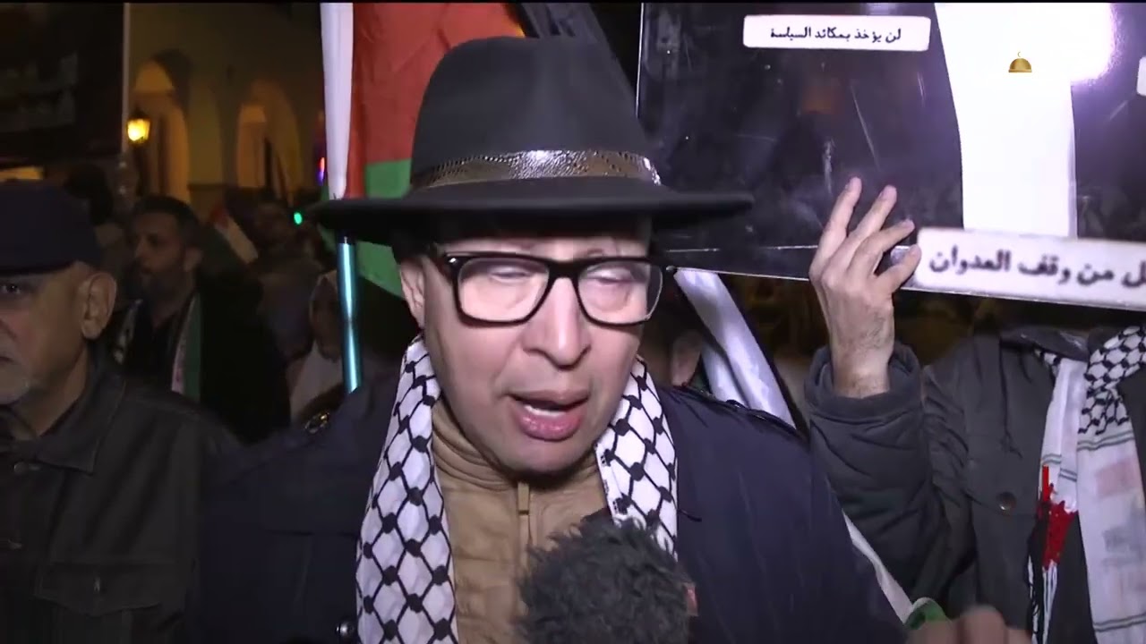 مسيرة مساندة لشعبنا في العاصمة المغربية الرباط