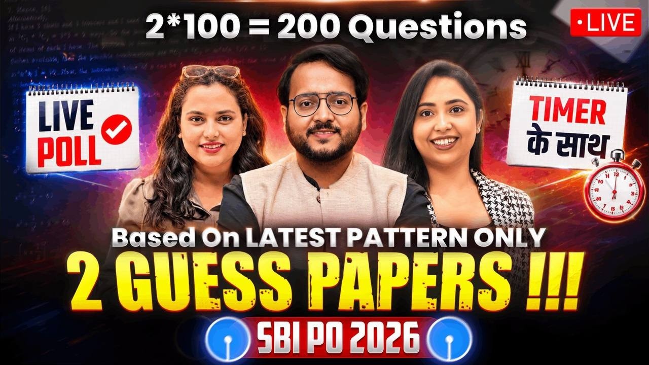 SBI PO Prelims 2026 Paper ✅✅ 2 Full Length GUESS PAPERS Before SBI PO 2026 📌📌 Learning Niti