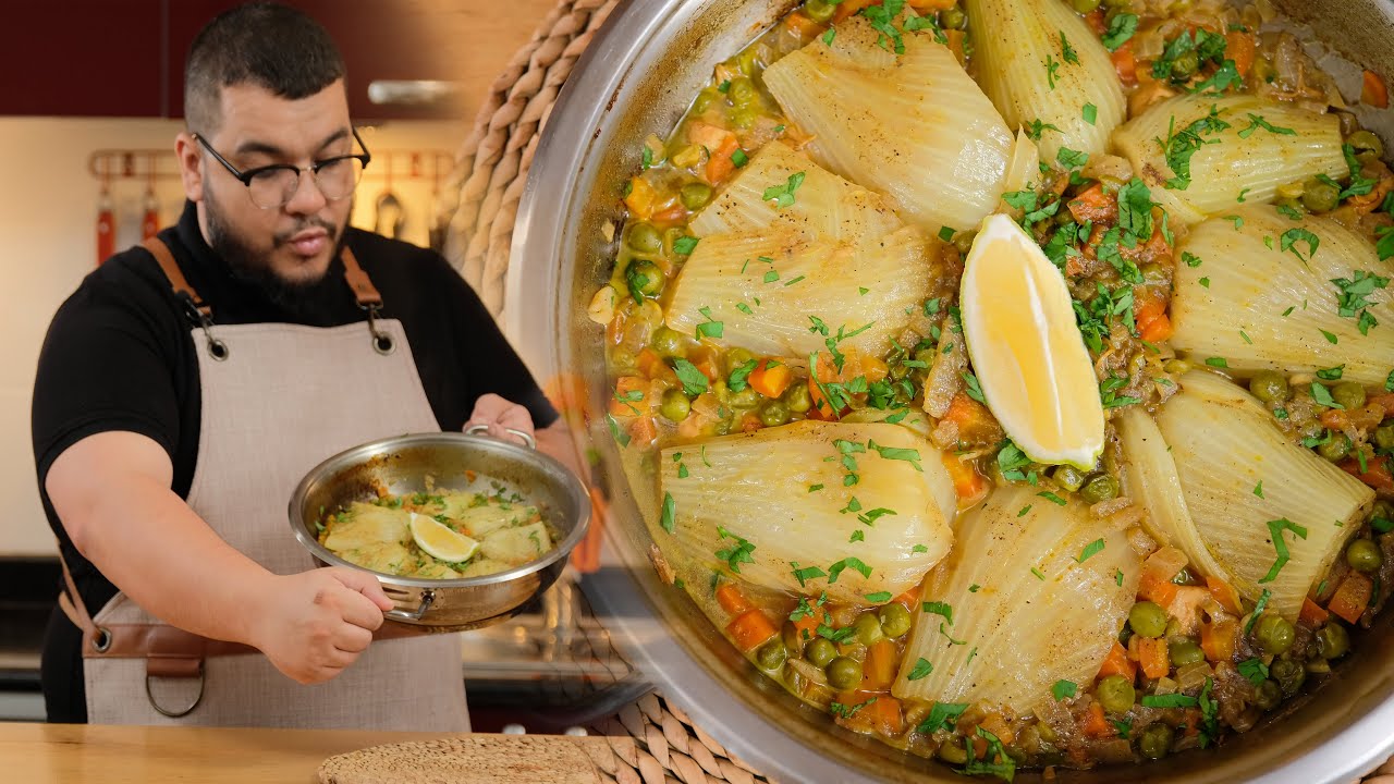 أروع طاجين بسباس و جلبانة😍