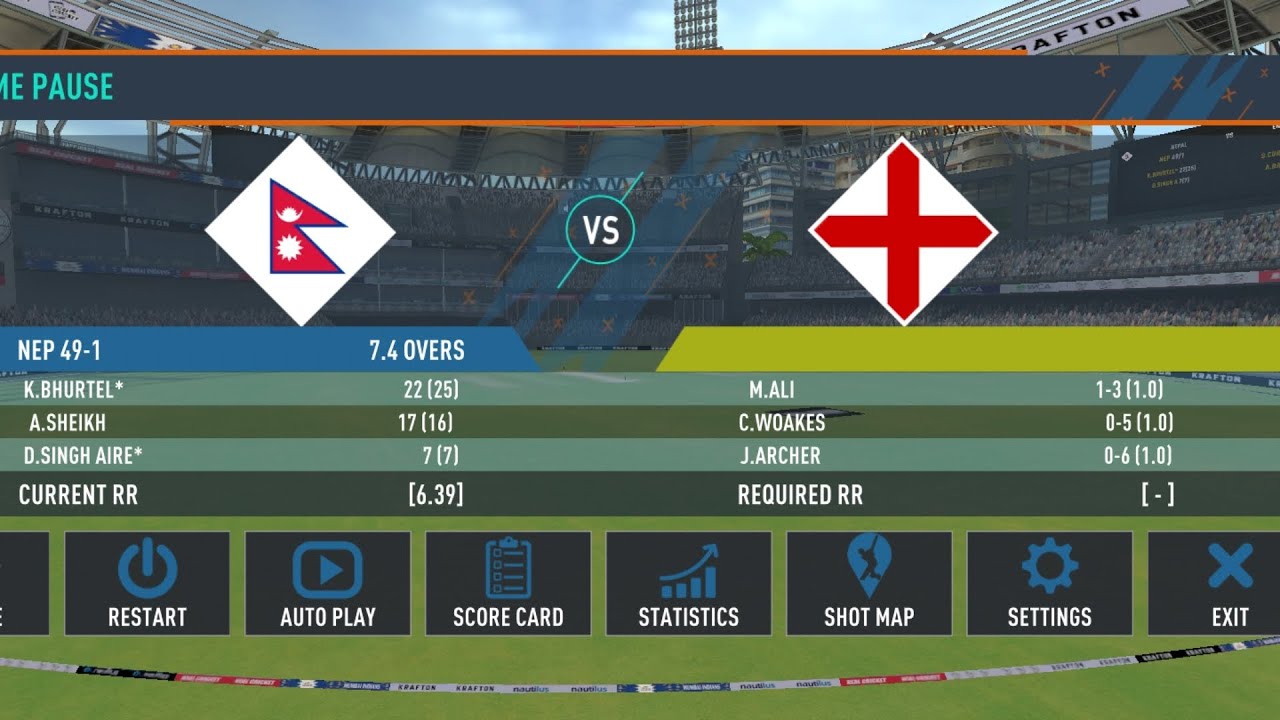 #Nep vs eng powerplay in T20 game                    @rc24 game 