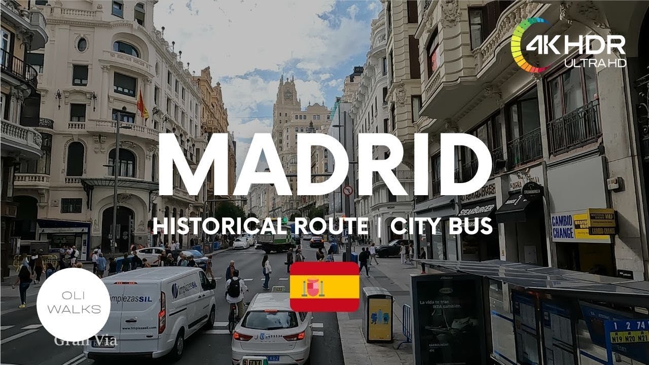 ✅ MADRID 🇪🇸 CITY TOUR BY BUS  4K  - THE HISTORICAL MADRID RELAX