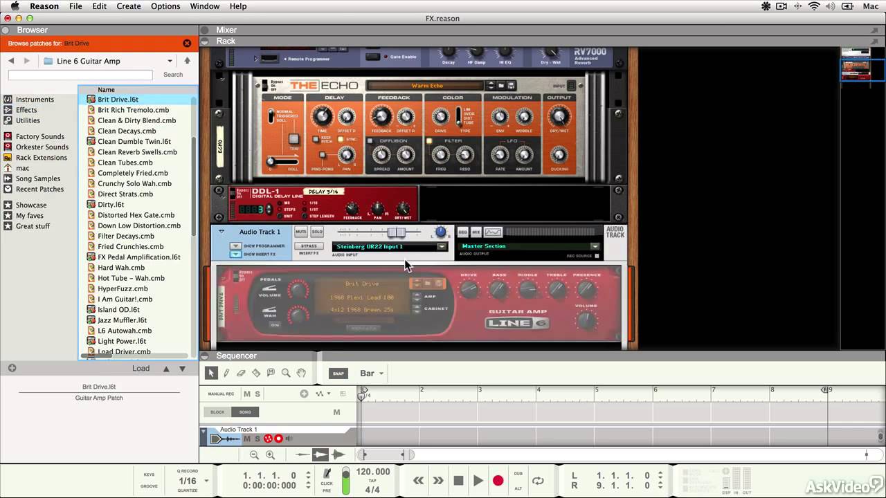 Reason 106: Mixing and FX Basics - 1. Insert Effects