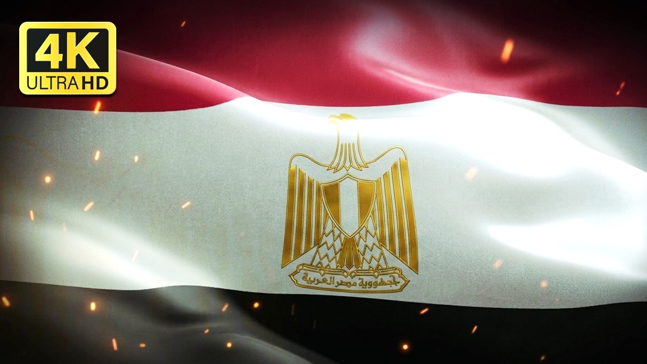 Egypt Flag Waving with Particles 🇪🇬 [4K ANIMATION]