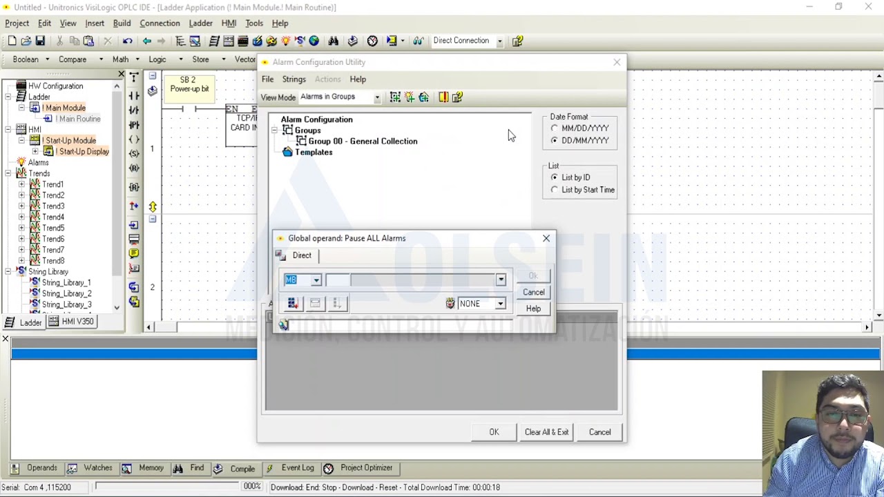 Visilogic Unitronics Sistema de alarmas