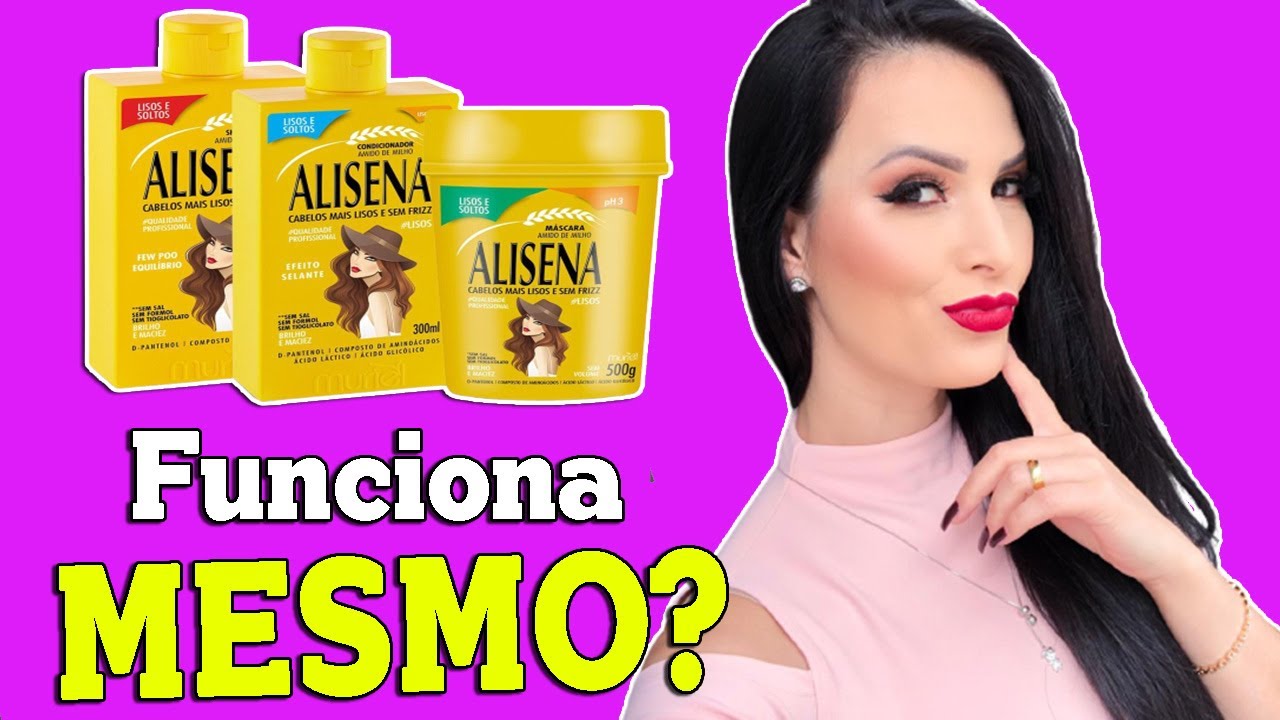 ALISENA DA MURIEL - É BOM MESMO? ALISA O CABELO? TESTEI 