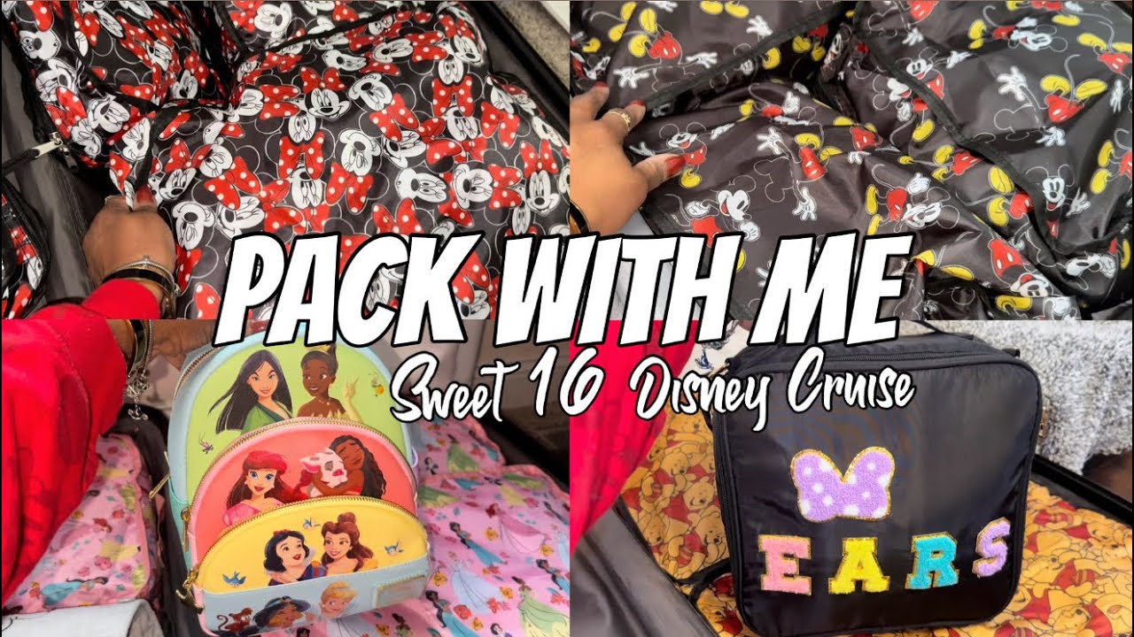 PACK WITH ME | SWEET 16 DISNEY CRUISE 🛳️✨