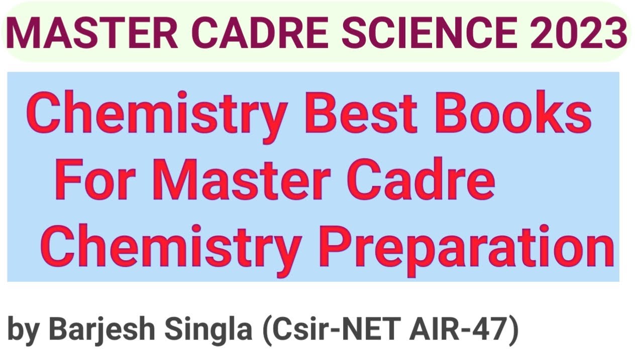 Best Books For Master Cadre Chemistry |Punjab Master Cadre |
