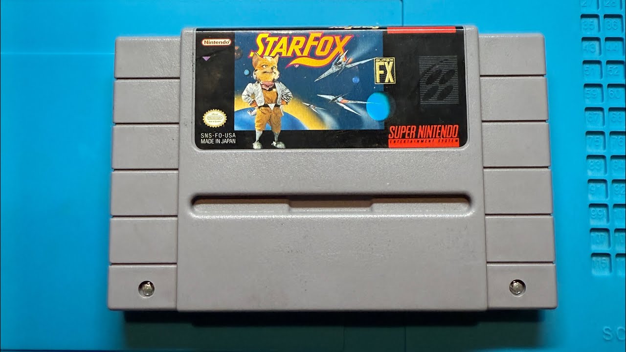 STARFOX Orignial SNES Cart Deep ASMR Clean - 🧽 🧼