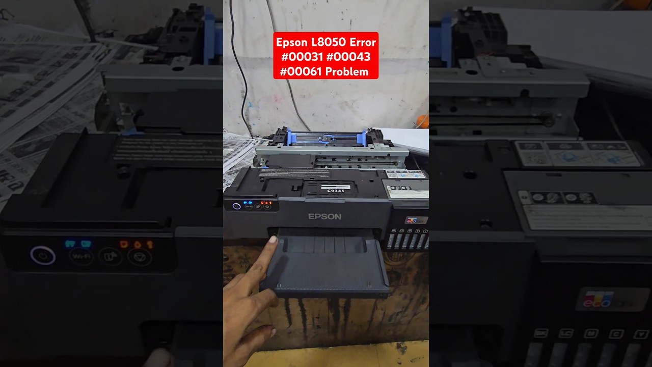 Epson L8050 Error #00031 #00043 #00061 Problem PW sensor Problem #Pvccardprinting #EpsonL8050