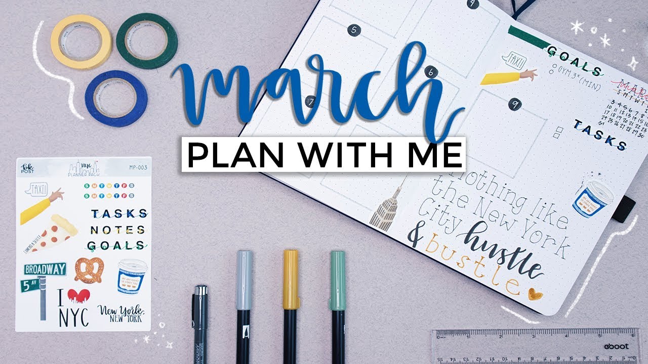 PLAN WITH ME | March Monthly Spread!