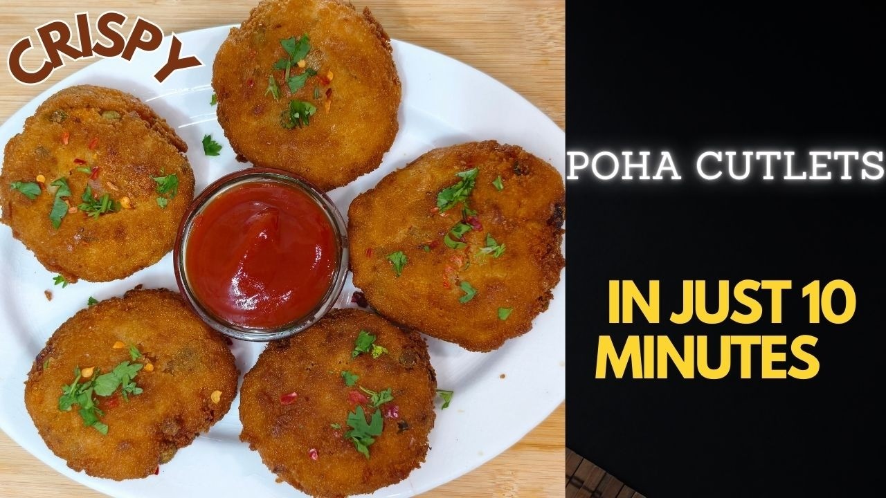 Poha Cutlets in 10 Minutes | Crispy & Easy Snack Recipe