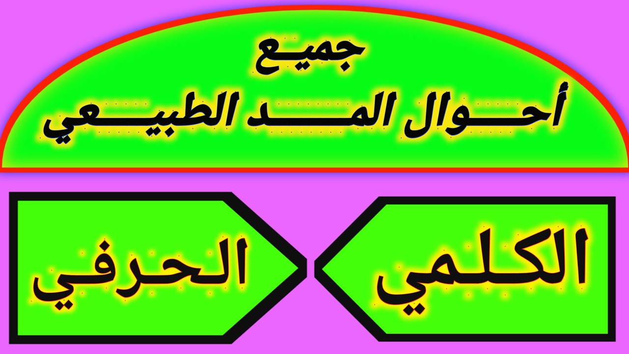 ما هي أحوال المــــــــد الطبيعي؟   متى يثبت وقفاً فقط؟   ومتى يثبت وصلاً فقط؟