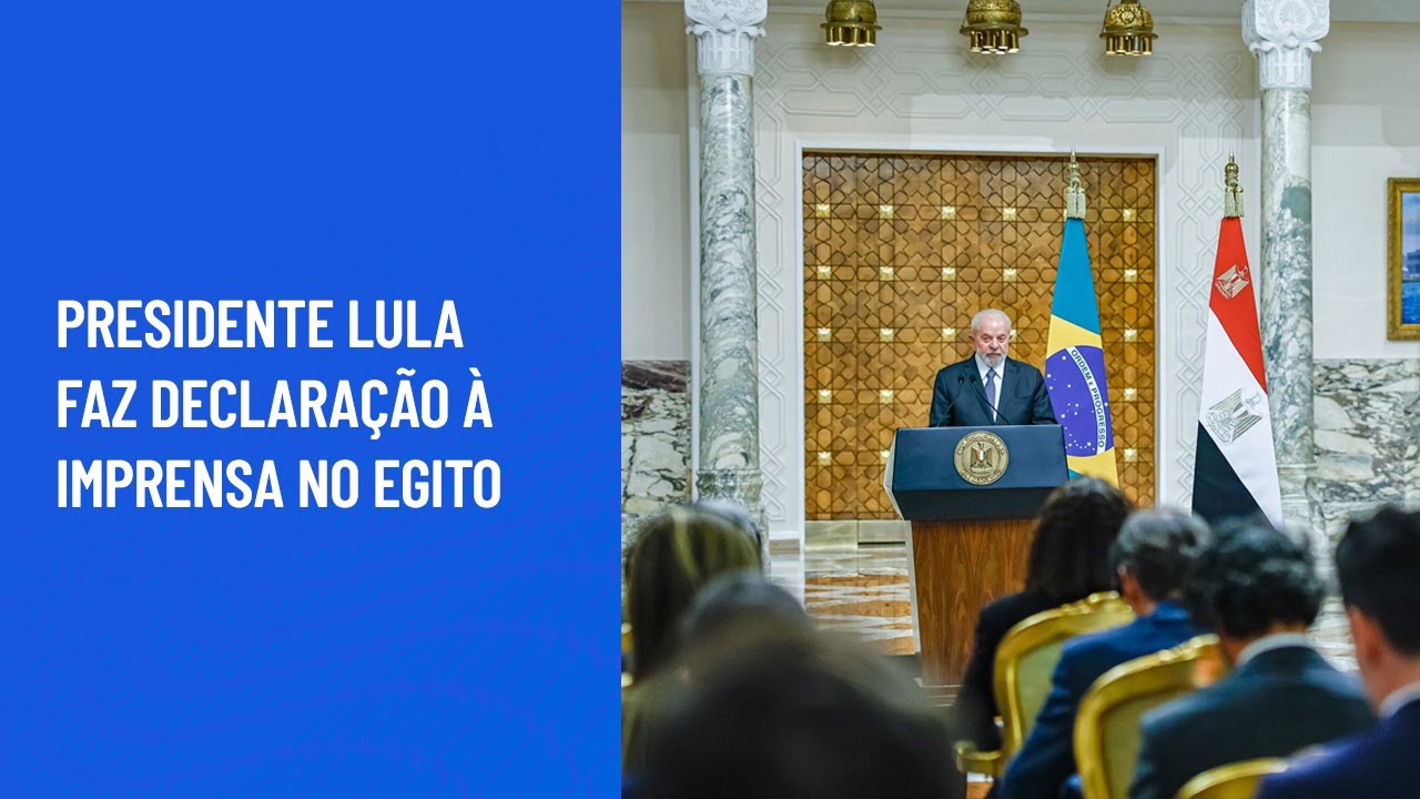 Presidente Lula faz declaração à imprensa no Egito