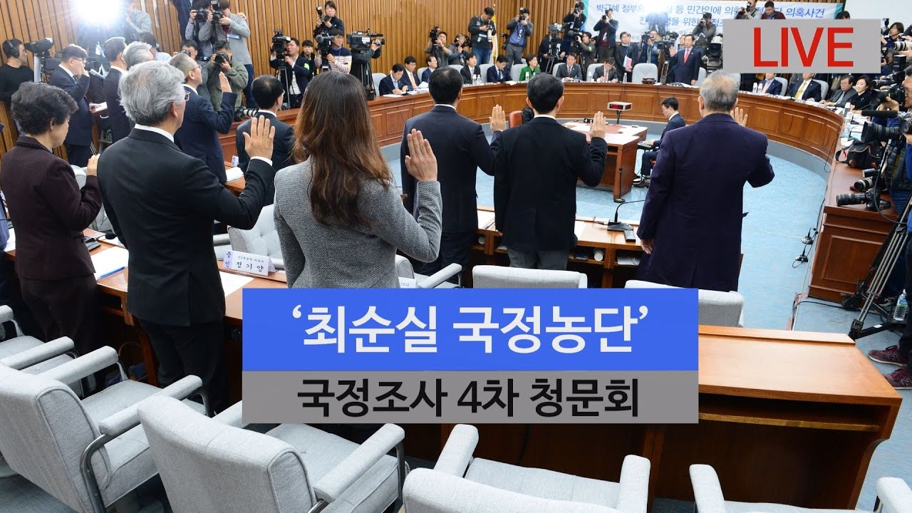 '최순실 국정농단' 4차 청문회…‘정유라 부정입학' 등 추궁