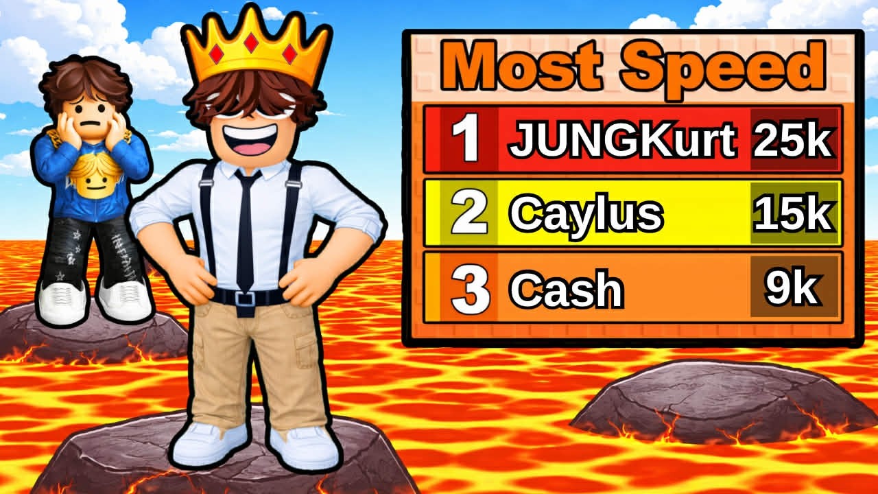 I Got #1 LEADERBOARD in Survive LAVA For Brainrots!