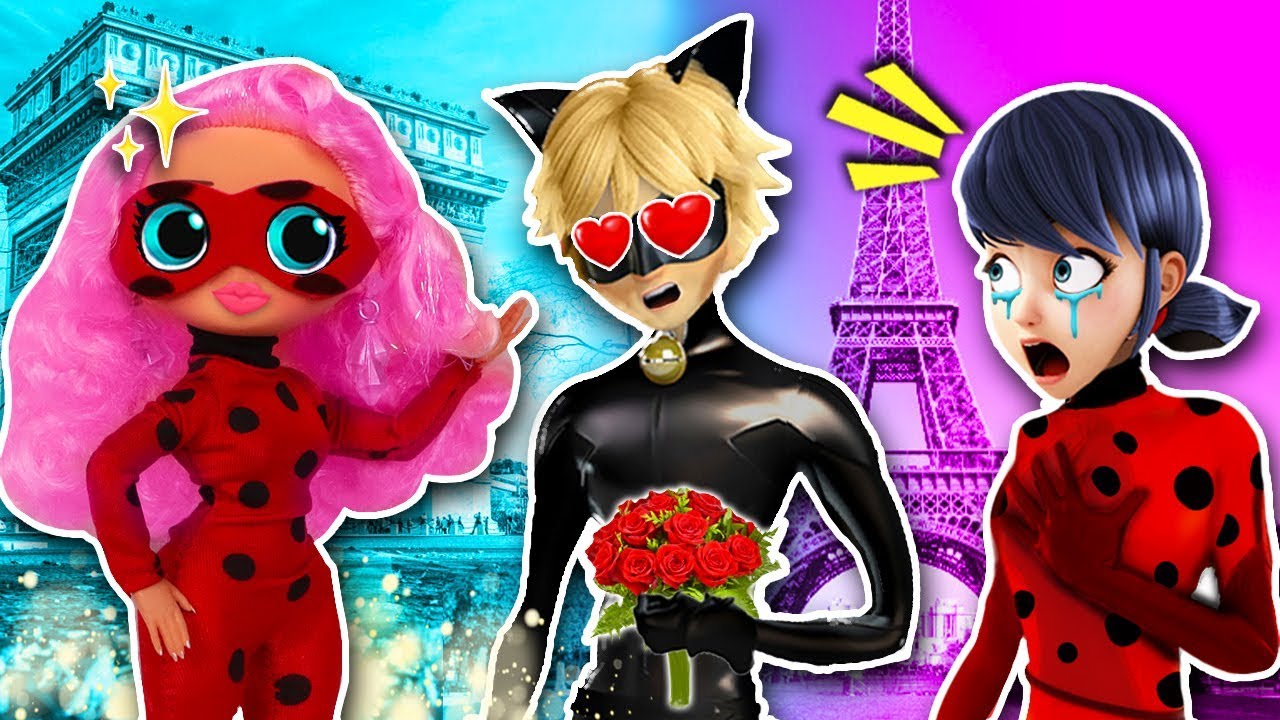 CAT NOIR se ENAMORA de LADYBUG FALSA 🐞 LOL O.M.G. 💄Juguetes Fantásticos