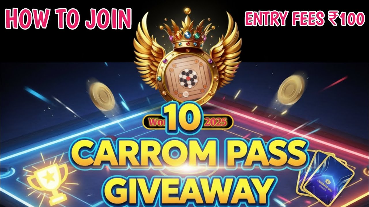 Carrom Pool Tournament Legend 2025 Join Kaise Kare? 🔥 10 Carrom Pass Giveaway | 100% Working Guide