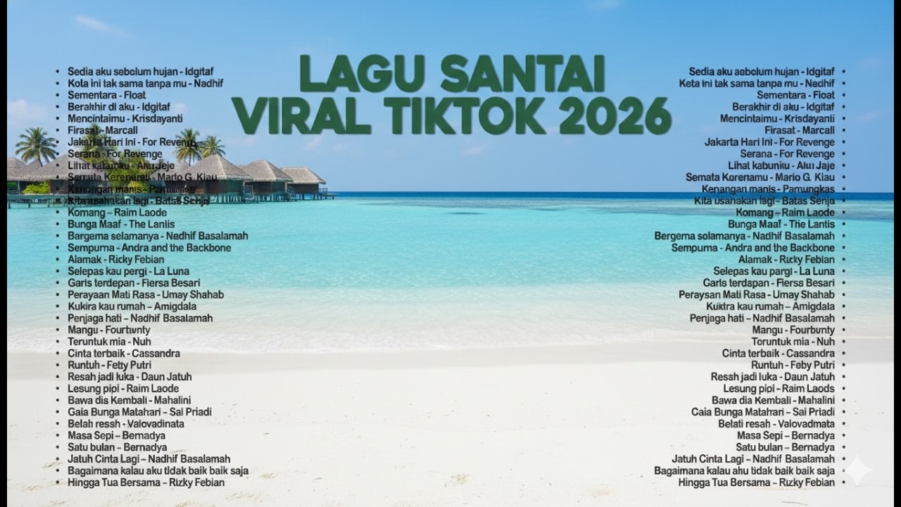 Lagu Santai Viral Tiktok 2026 — Lagu Pop Indonesia Terbaru 2026 🍃 | Pop Hits Indonesia 2026 🤍🎧