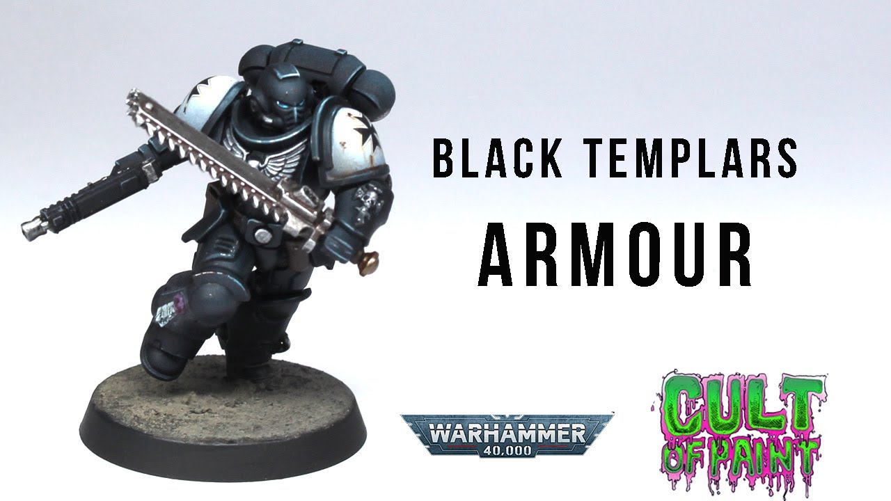 How to Paint Black Templars power armour on an assault intercessor from Indomitus 40k 9th Edition