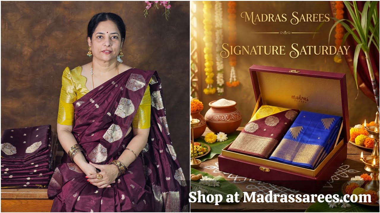 Jan 10 | Pongal special Signature saturday | Mashru vasantha Raagam | shop at Madrassarees.com