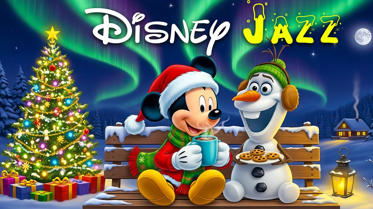 Cozy Disney Christmas Ambience🎄Relaxing Jazz Music for Study & Work🎁Christmas Jazz Music Playlist