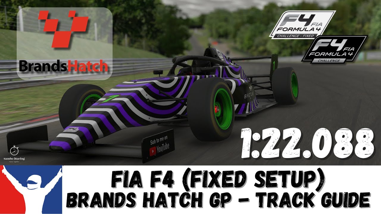 iRacing F4 Brands Hatch GP Guide - 1:22.088 (Using Fixed Setup) - Brands Hatch Grand Prix Guide