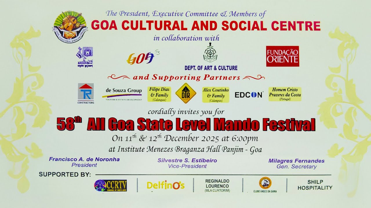 Day 1 - Live 58th All Goa Mando Festival by Goa Cultural & Social Centre, Panjim on 11th Dec 2025