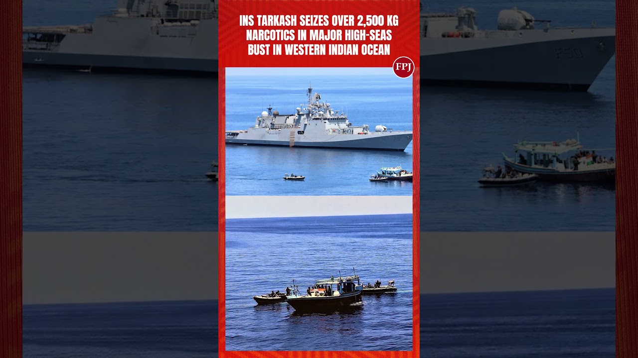 INS Tarkash Seizes 2,500 Kg Narcotics in High-Seas Operation | Indian Navy Busts Drug Smuggling