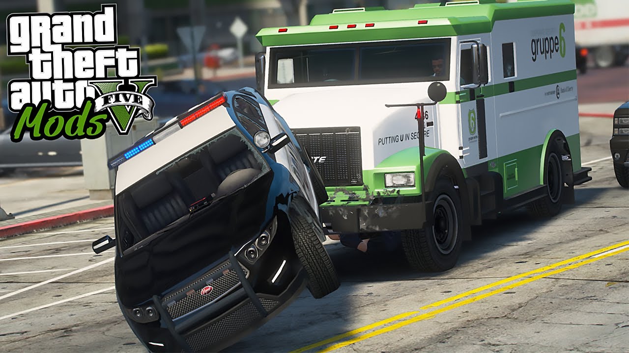 ROUBANDO TODOS OS CARRO FORTE! - GTA V MODS