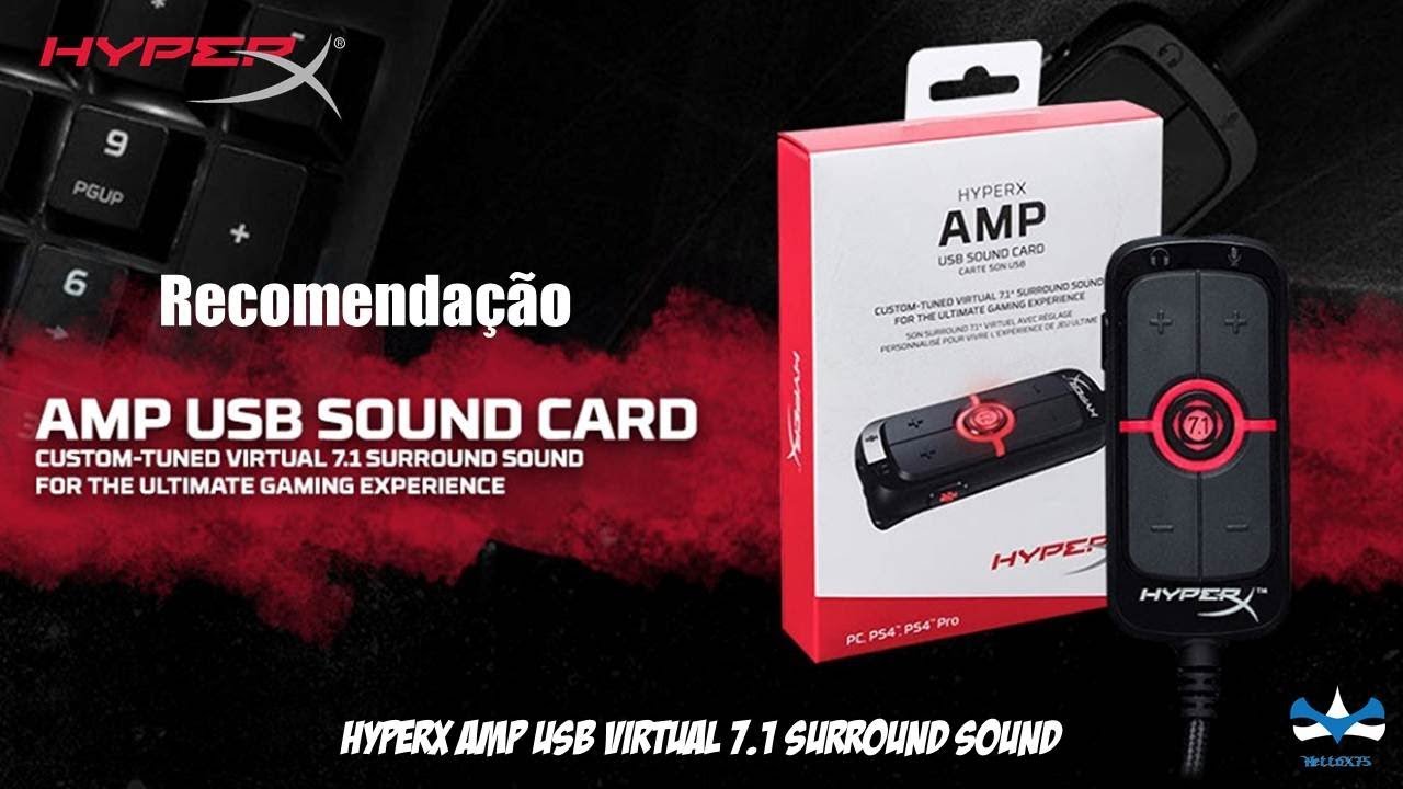 Recomendação da Placa de som HyperX Amp USB Virtual 7.1 Surround Sound