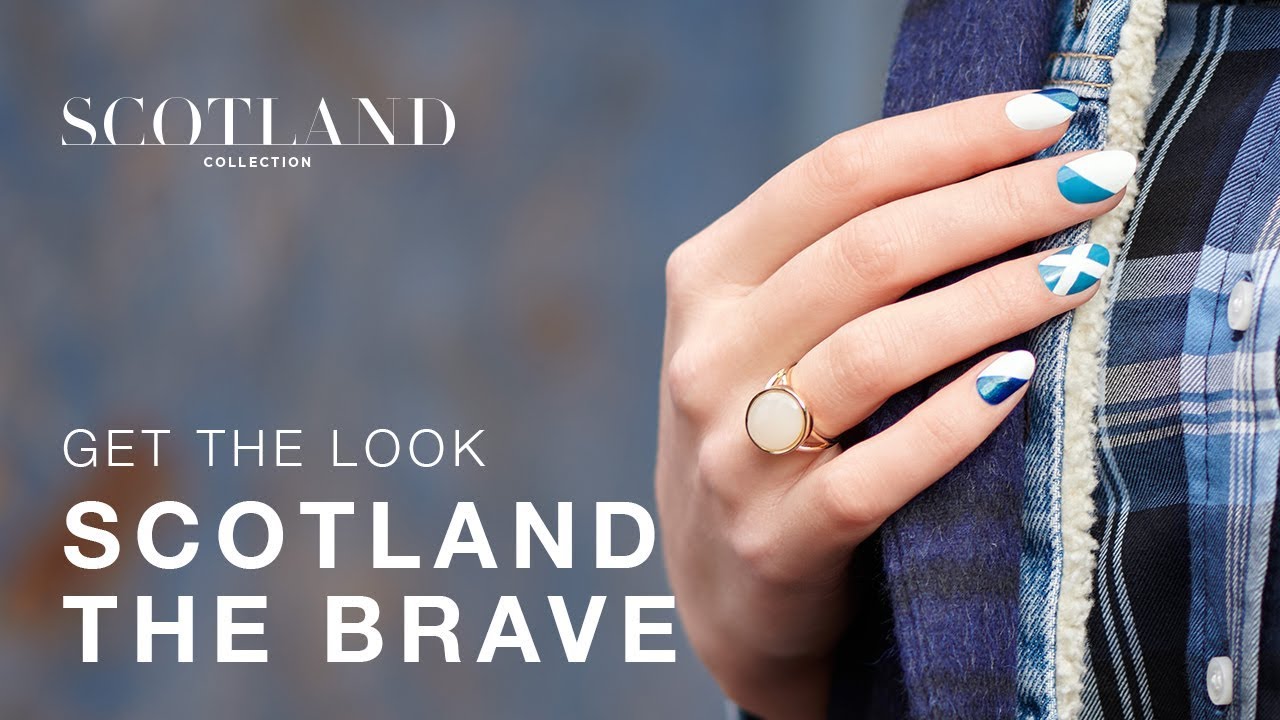 Scotland Flag Inspired DIY Nail Art Tutorial