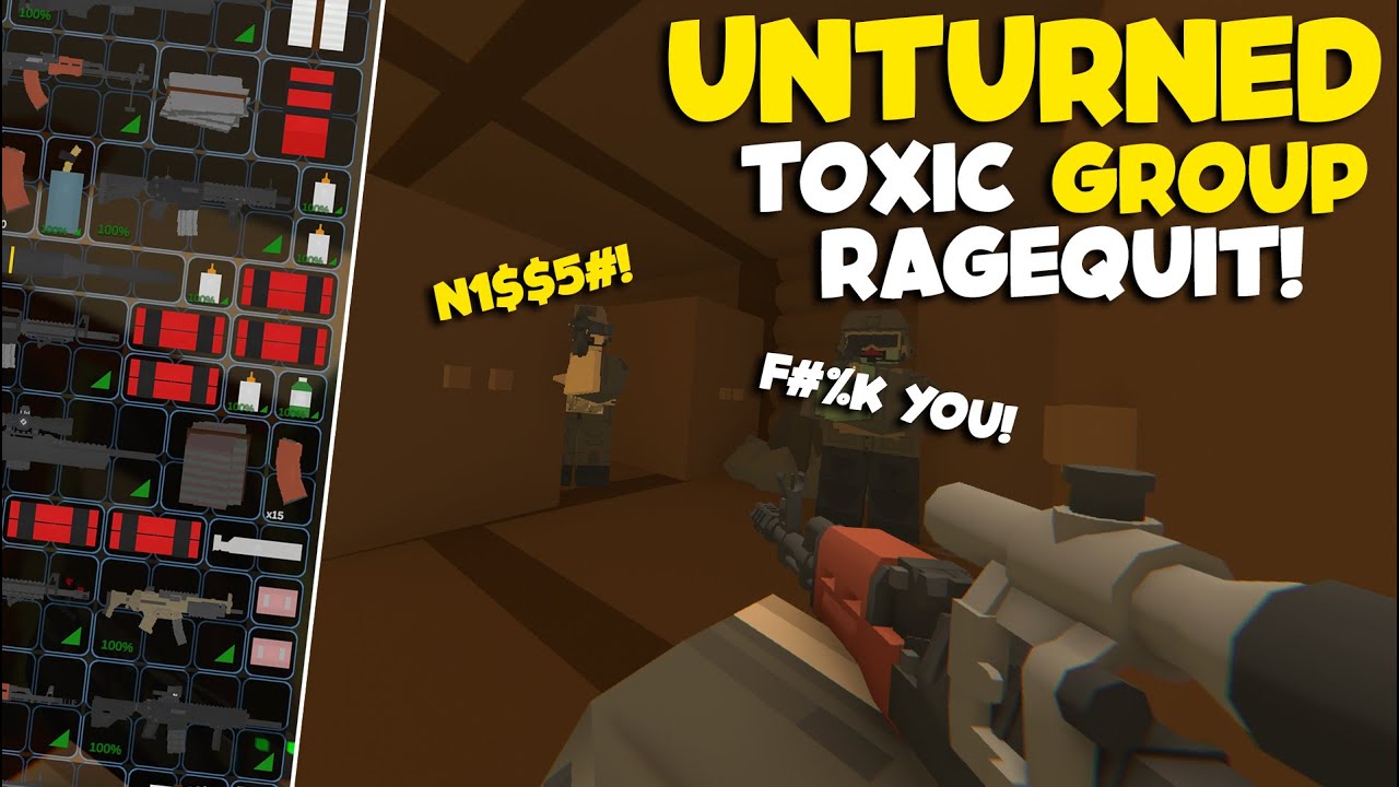 Destroying RACIST & TOXIC TEAM and they RAGEQUIT! - Unturned PvP