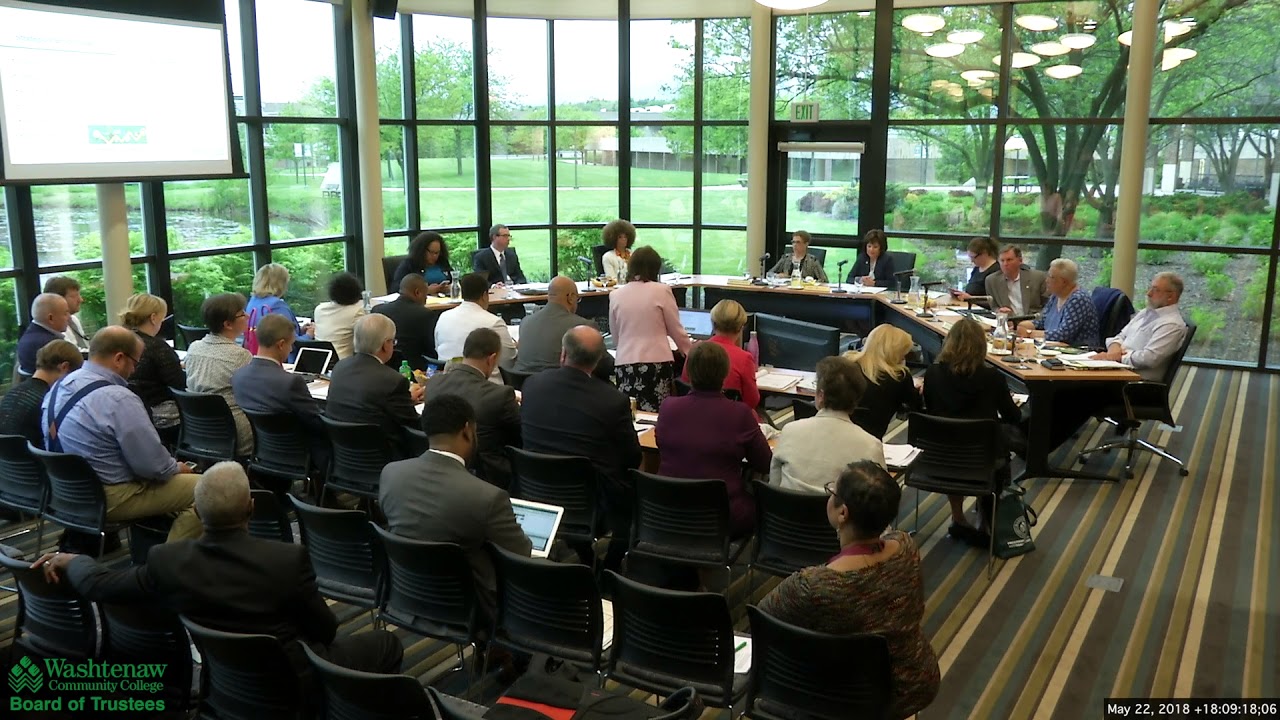 2018 05 22 WCC Board of Trustees monthly meeting