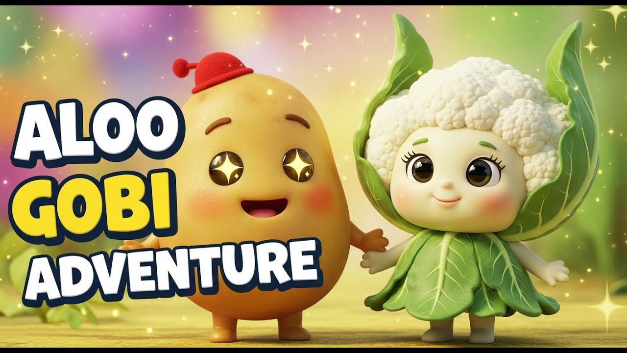 Aloo Gobi Adventure 🥔🥦 | Hindi Rhymes for Kids | Fun Vegetable Song | 3D Kids Animation