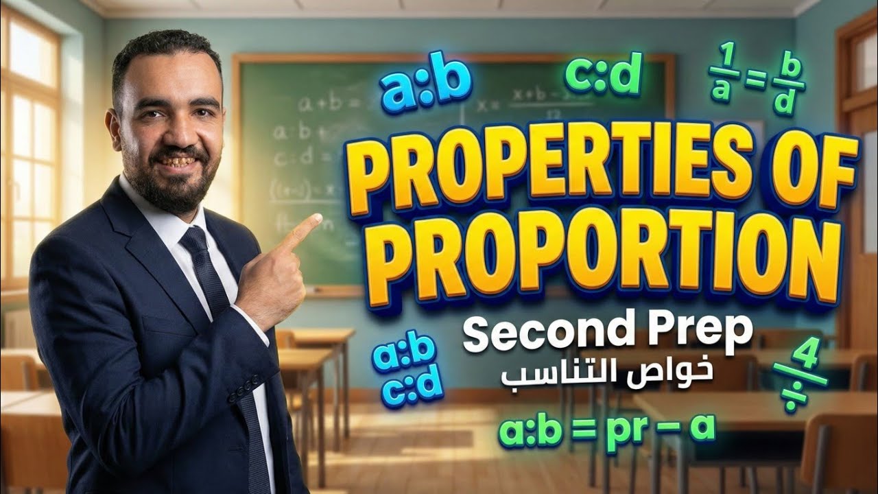 ماث الصف الثاني الاعدادي | unit (1) lesson(1) properties of proportion